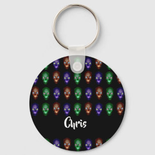 Porte-clés Têtes de crâne colorées