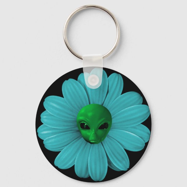 Porte-clés Têtes de fleurs Aliens (Recto)
