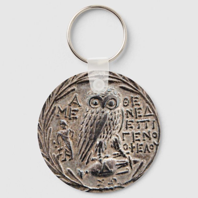Porte-clés Tetradrachm en argent d'Athènes (Recto)