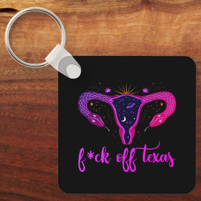 Porte-clés Texas Abortion Ban Celestial Uterus protestation (Recto)