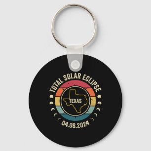 Porte-clés Texas Total Solar Eclipse 2024 Totalité américaine