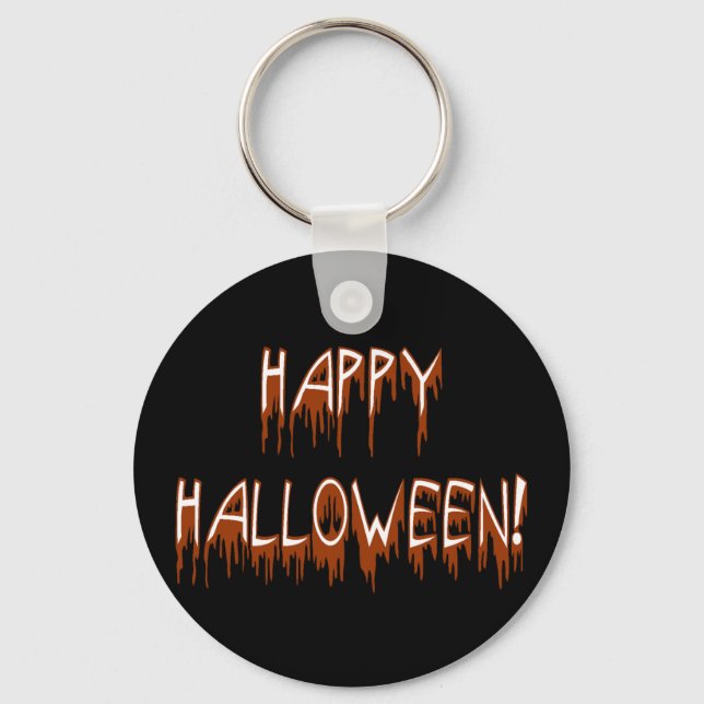 Porte-clés Texte de souffrance d'Halloween (Recto)