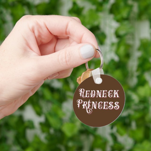 Porte-clés Texte fantaisie de la princesse Redneck (main)