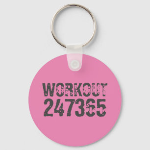Porte-clés Texte usé et rayé Workout 247365 rose