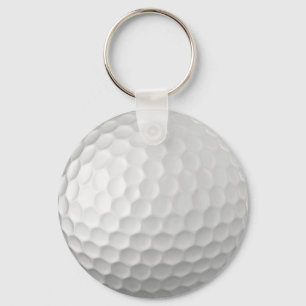 Porte-clés Texture de balle de golf blanche gaufree