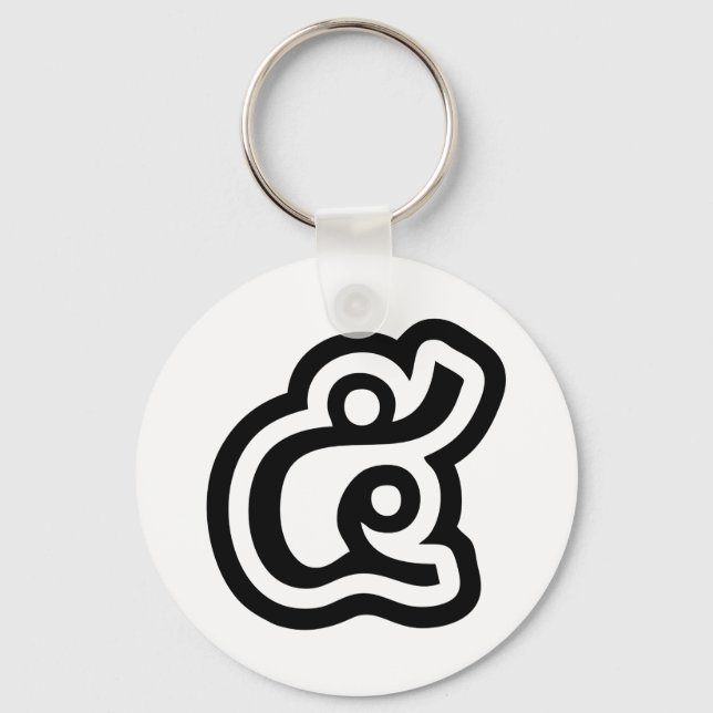 Porte-clés Thaïlande Numéro 5 / Cinq / ๕ (Haa/Ha) Script Thaï (Recto)