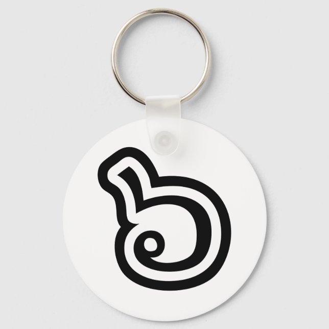 Porte-clés Thailande Numéro 6 / Six / ๖ (Ho/Hok) Langue thaïe (Recto)