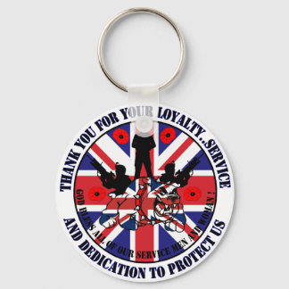 Porte-clés Thank you for your service UK Soldiers
