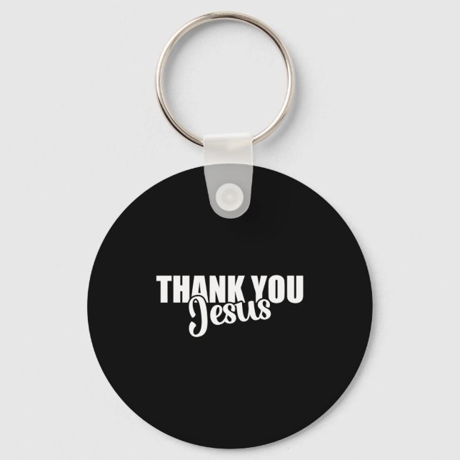 Porte-clés Thank You Jesus Faith Based Christian Bible Gospel (Recto)