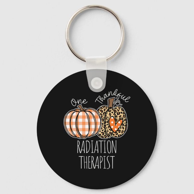 Porte-clés Thankful Radiation Therapist Cute Thanksgiving  (Recto)