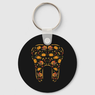 Porte-clés Thanksgiving Tooth mignonne Automne Dents Dentiste