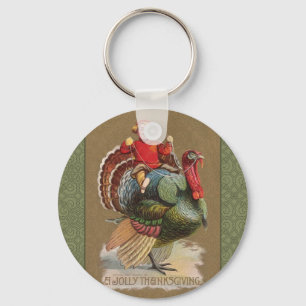 Porte-clés Thanksgiving Turkey Funny Vintage Greetings