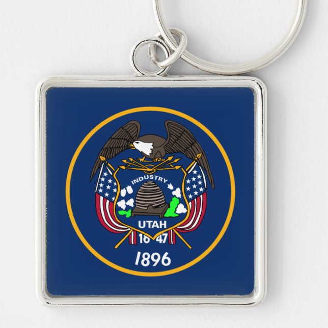 Porte-clés The Beehive State Industry Flag of Utah (Devant)
