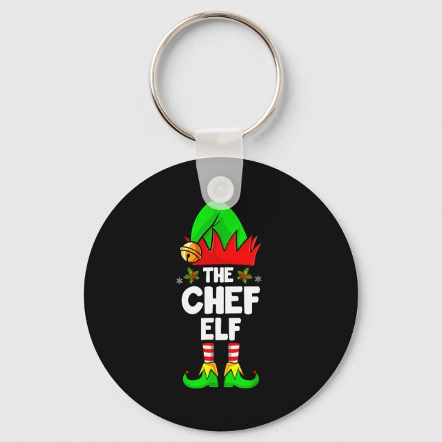Porte-clés The Chef Elf Shirt Matching Family Chef Christmas  (Recto)
