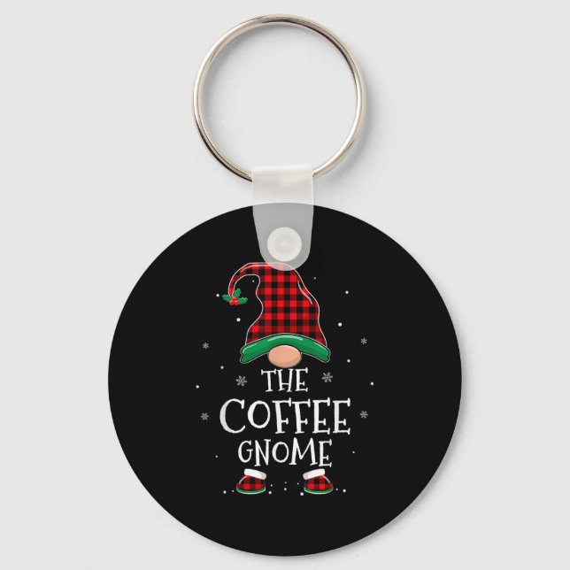 Porte-clés The Coffee Gnome Xmas Family Matching Plaid Christ (Recto)