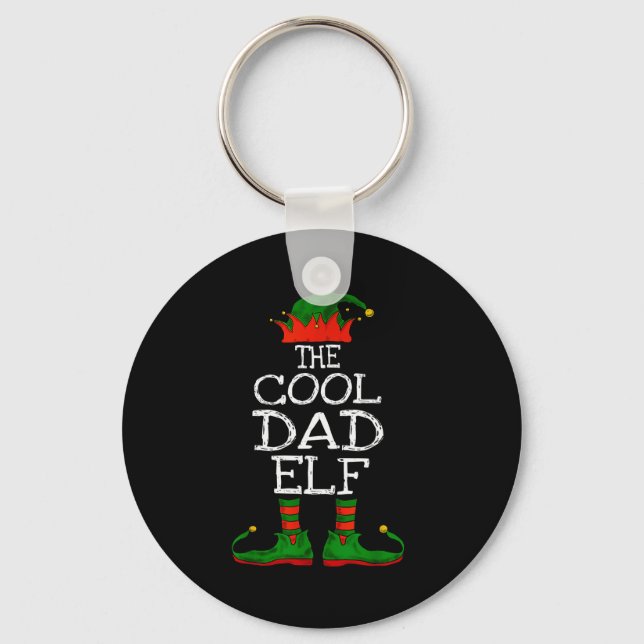 Porte-clés The Cool Dad Elf Family Matching Funny Christmas G (Recto)