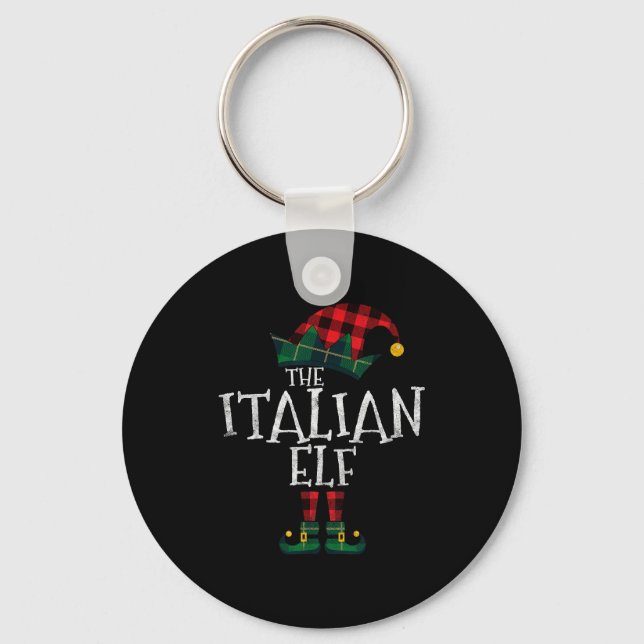 Porte-clés The Italian Elf Matching Family Group Gift Funny C (Recto)