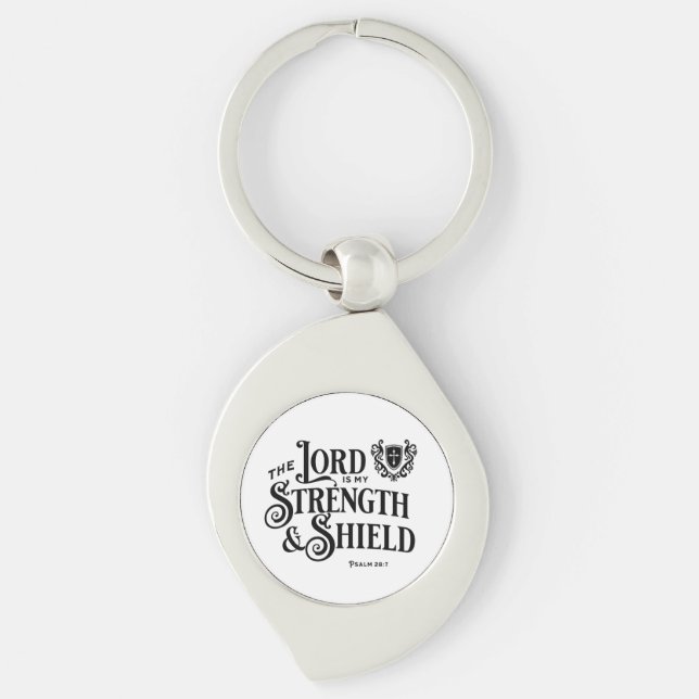 Porte-clés The Lord is My Strength Scripture (Devant)
