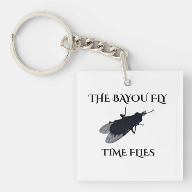 Porte-clés The Original Bayou Fly  Time Flies (Devant)