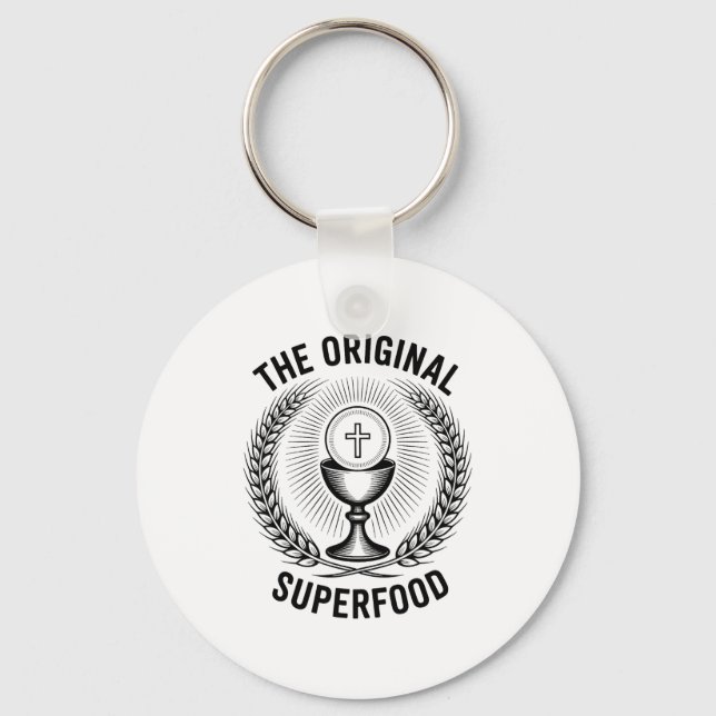 Porte-clés The Original Superfood Eucharist Catholic M  (Recto)