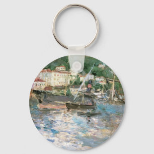 Porte-clés The Port, Nice by Berthe Morisot, Vintage Fine Art