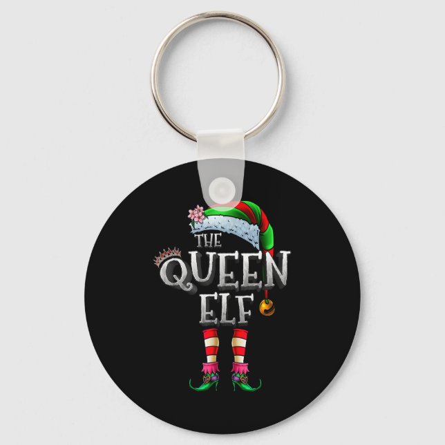 Porte-clés The Queen Elf Shirt Matching Family Christmas Elf  (Recto)