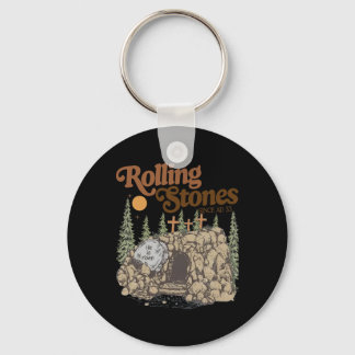 Porte-clés The Stone Was Rolled Away He Is Alive Retro Christ