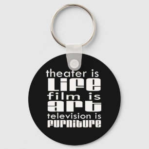 Porte-clés Théâtre contre le film contre la TV