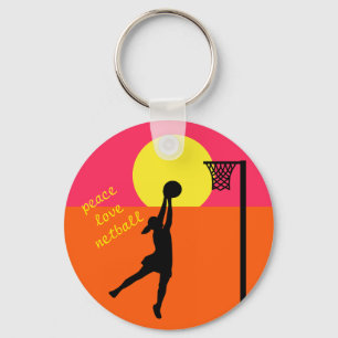 Porte-clés Thème de citation de net-ball de conception de