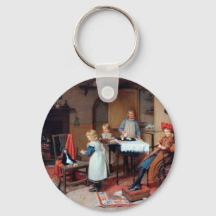 Porte-clés Thème de thé pour enfants victoriens vintage Cozy