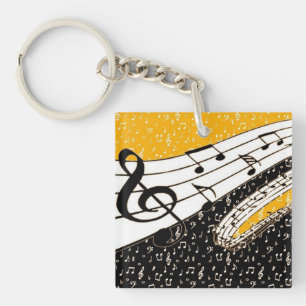 Porte-clés thème musical d'or