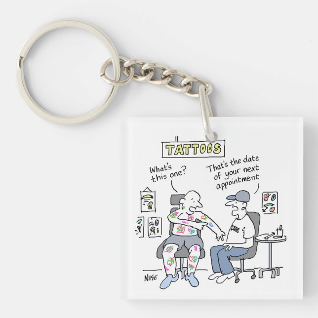 Porte-clés Thème Tattoos Drôle Tattooïste (Devant)