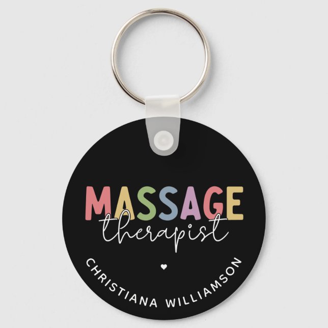 Porte-clés Thérapeute de massage sur mesure | Offres de masso (Recto)