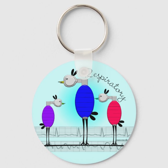 Porte-clés Thérapie respiratoire Cadeaux "Ambu Birds" (Recto)