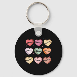 Porte-clés Thérapie vocale Valentine Slp Slpa Candy Coeur Con