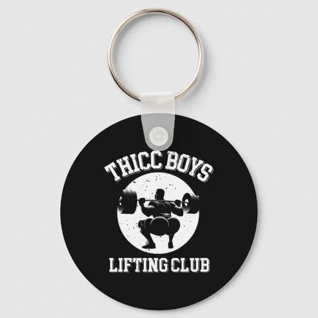 Porte-clés Thicc Boys Lifting Club Funny Gym Mens Squat Bodyb (Recto)