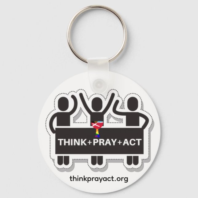 Porte-clés Think+Pray+Act (Recto)