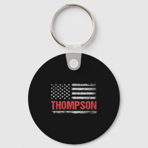 Porte-clés Thompson Nom American Flag - Thompson Nom de famil