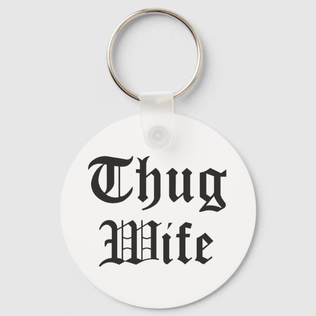 Porte-clés Thug Femme Pop Culture Typographie (Recto)