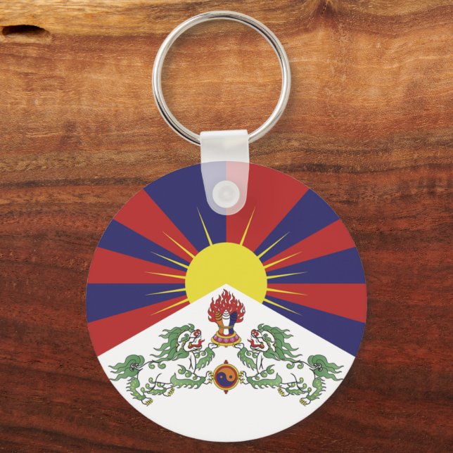 Porte-clés Tibet & Drapeau Tibétain mode, voyage / Himalaya (Recto)
