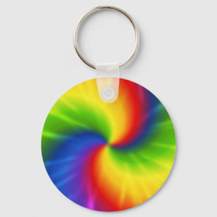 Porte-clés Tie Dye Motif arc-en-ciel