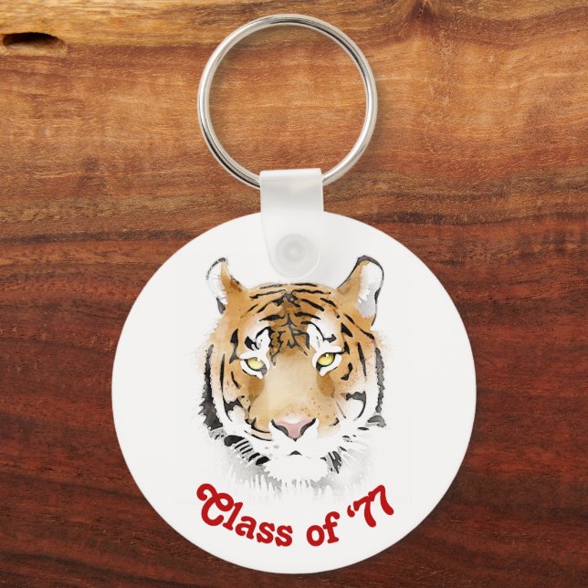 Porte-clés Tiger Tiger Classe aquarelle Réunion (Recto)
