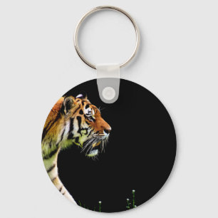 Porte-clés Tigre approchant - Oeuvres d'art d'animaux sauvage