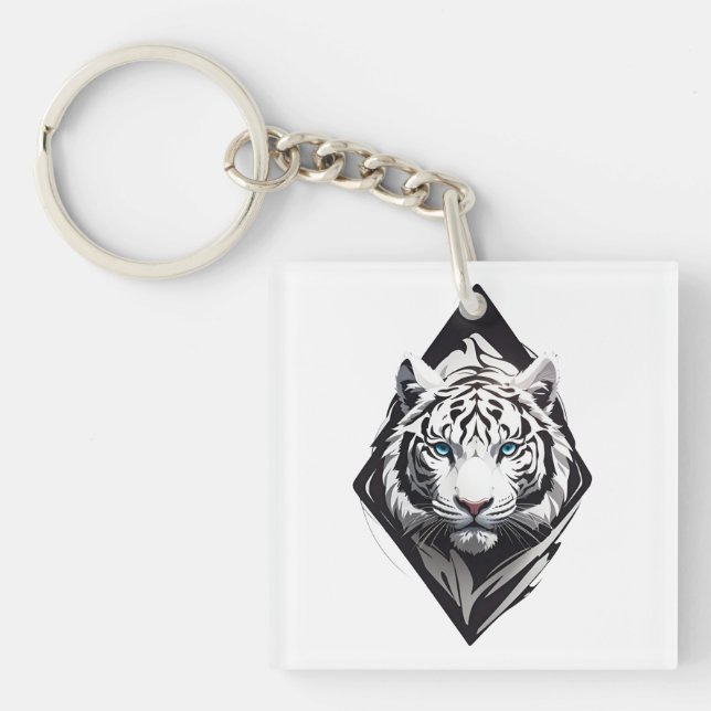 Porte-clés Tigre blanc (Devant)