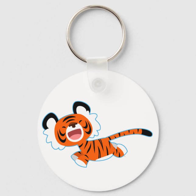 Porte-clés Tigre Cartoon Mignonne Sur Le Porte - clé Run (Recto)