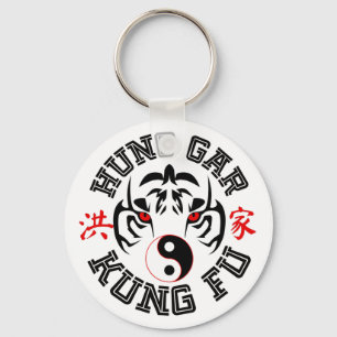 Porte-clés Tigre Hung Gar Kung Fu avec symbole Yin Yang