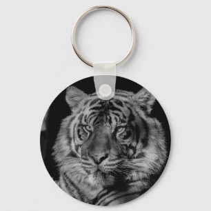Porte-clés Tigre noir et blanc