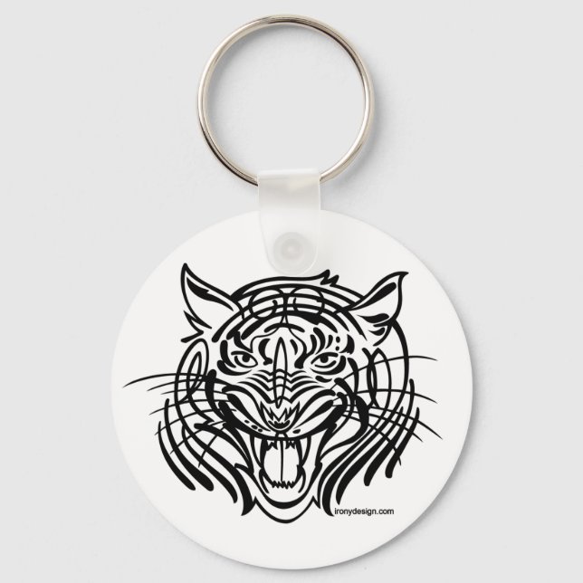 Porte-clés Tigre tribal (Recto)