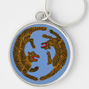 Porte-clés Tigres d'art populaire japonais