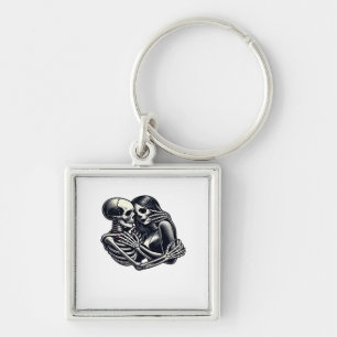 Porte-clés Till Death Do Us - Skeleton Gothique Couple Art Cl